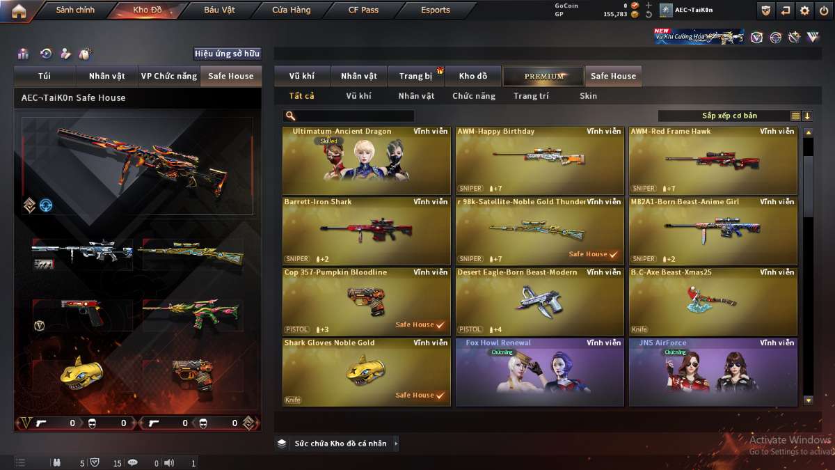 shop acc cf uy tin gia re